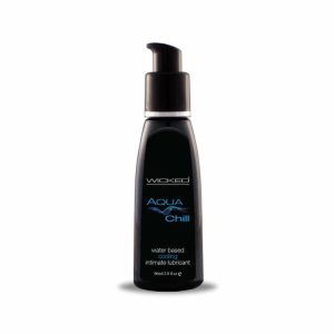 Water Based Lube | Wicked Aqua Chill Lubricant Lube Water Based Lube