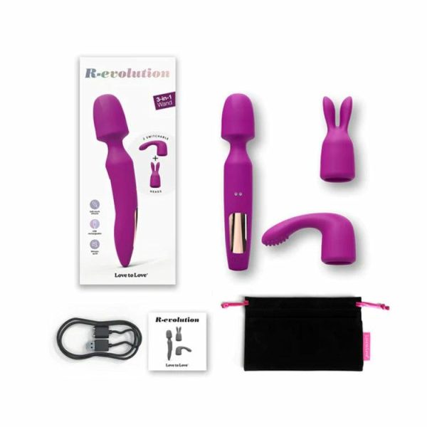 Wands | R-Evolution Vibrating Wand & Attachments Vibrators Wands